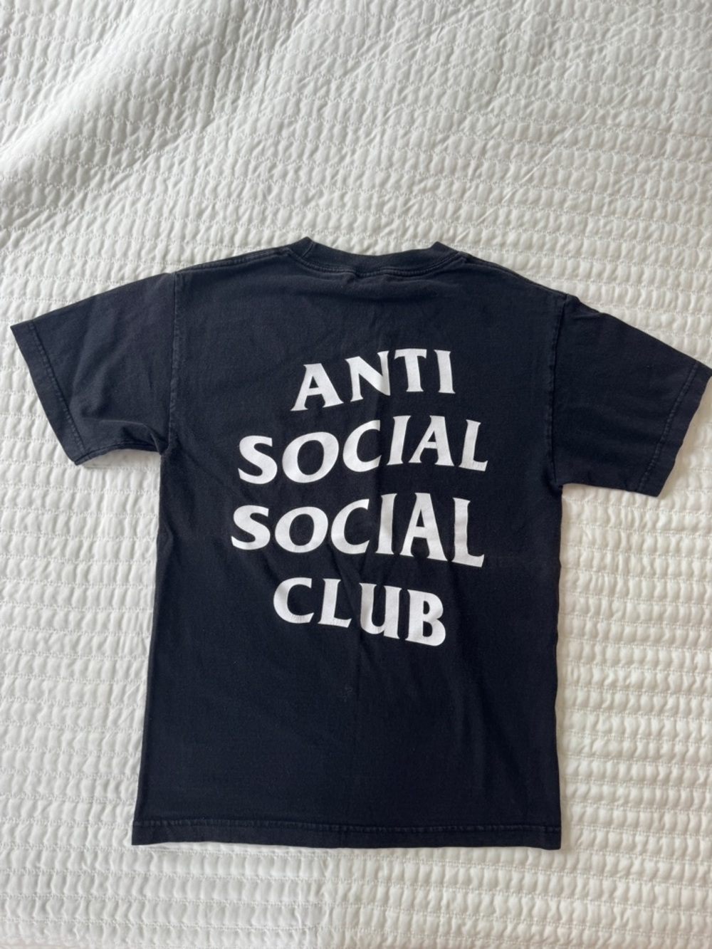 Anti Social Social Club Black Tee with White Logo Print